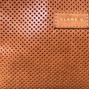 Clare V. Perforated Leather Crossbody Bag